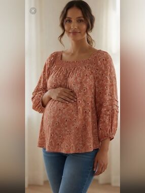 Women's Floral Maternity Top By Ingrid &Isabel